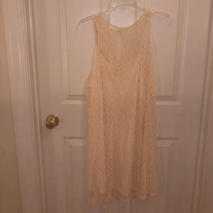 Cream Lace Abercrombie Sleeveless Dress